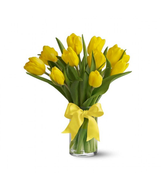 Bouquet de tulipes ensoleillées